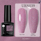 URSUGAR 7.5ml Solid Color Gel Polsih Classic Matte Glossy DIY Nail Art Trendy Reflective Glitter Nail Gel UV LED Soak Off Lootquake LLC