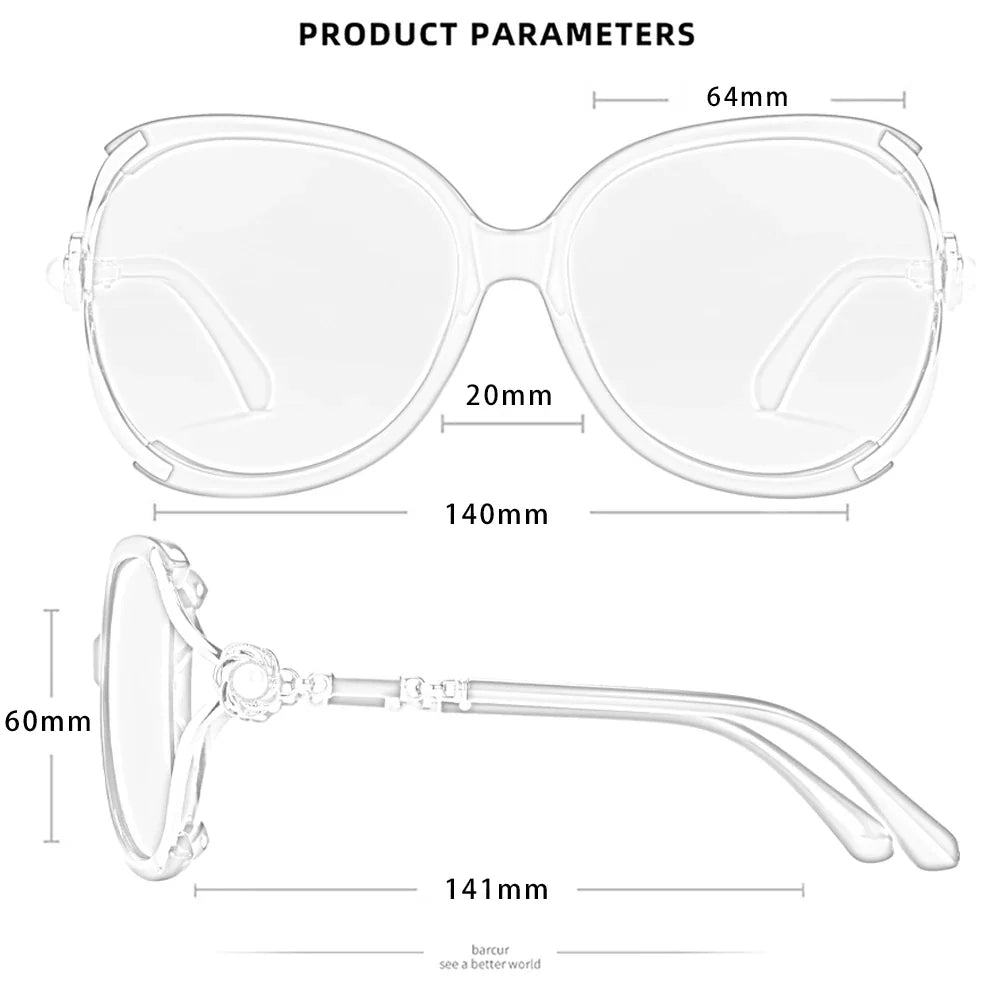 BARCUR Sunglasses Trendy Butterfly Design Fashion Women Sunglasses Polarized Lens Ladies Sun Glasses UV400 Protection for Hot Summer Days Stevvex