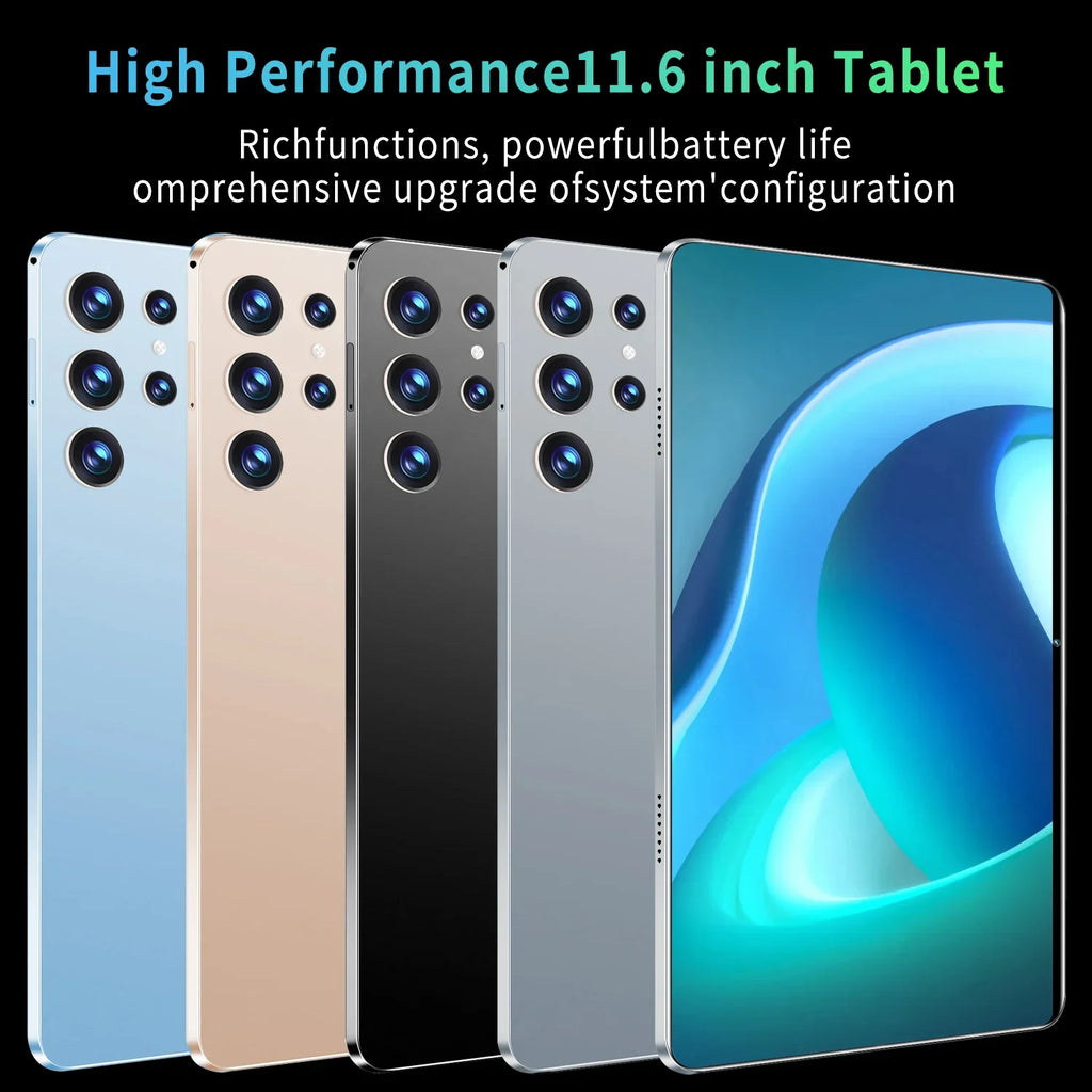 2024 New 5G Tablet 11.6 inch Android 13.0 Phablet MTK6797 16GB RAM 1TB ROM Tablet PC Dual Cameras Dual sim card Wifi Type-c Lootquake LLC