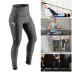 High Waist Elastic Workout Leggings Tummy Control THRIXINE