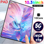 2025 5G New 10.36Inch Tablet Android 16GB RAM 1TB ROM Android 13.0 12000mAh Battery 16MP 32MP 10 Core Dual Sim Network Bluetooth Lootquake LLC