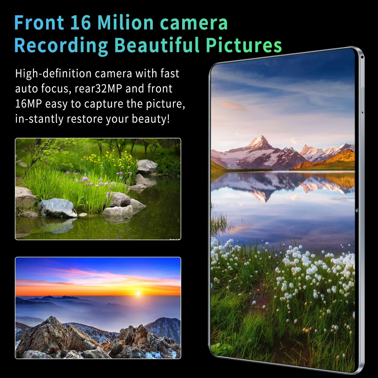 2024 New 5G Tablet 11.6 inch Android 13.0 Phablet MTK6797 16GB RAM 1TB ROM Tablet PC Dual Cameras Dual sim card Wifi Type-c Lootquake LLC