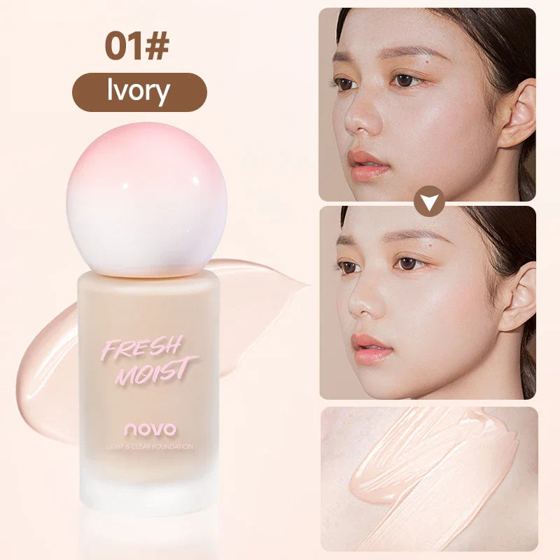 2-color Liquid Foundation BB Cream - Matte Cream, Long-lasting 24-hour Coverage Waterproof, Sodium Hyaluronate and Vitamin E Lootquake LLC