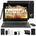 A7L 10.1 Inch Android14 Tablet 14GB RAM 64GB ROM Octa-Core Processor HD IPS WiFi Protective Case Pen Keyboard Mouse Headphone PC Lootquake LLC
