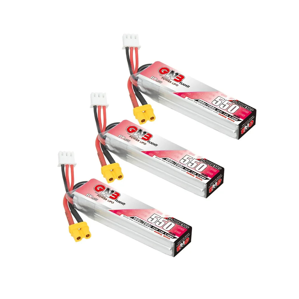 GNB 2S 7.6V 550mAh 100C/200C HV Lipo Battery For Happymodel FPV Racing Cine Whoop BetaFPV RC Drone With XT30U-F Plug