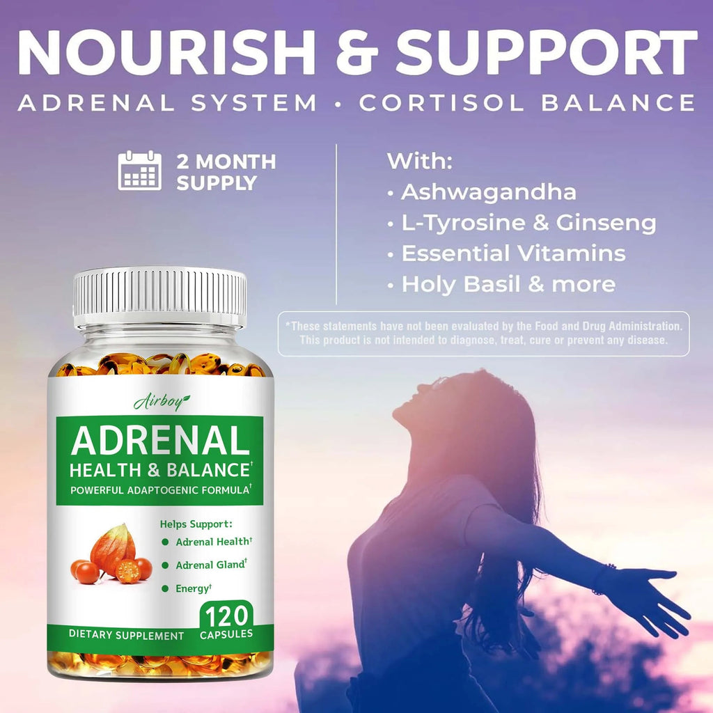 Adrenal Support - Releases Adrenal Fatigue, Cortisol Manager, Relaxes Stress and Anxiety, and Boosts Mood - 120 Capsules Lootquake LLC