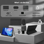 A10L 10 Inch Android Tablet 12GB RAM 64GB ROM IPS HD Touch Screen with Keyboard Case Mouse Stylus 8 in 1 Tablet Kit Lootquake LLC