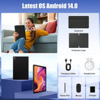 A7L 10.1 Inch Android14 Tablet 14GB RAM 64GB ROM Octa-Core Processor HD IPS WiFi Protective Case Pen Keyboard Mouse Headphone PC Lootquake LLC