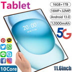 2024 New 5G Tablet 11.6 inch Android 13.0 Phablet MTK6797 16GB RAM 1TB ROM Tablet PC Dual Cameras Dual sim card Wifi Type-c Lootquake LLC