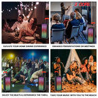 5Core Bluetooth Party Speaker 8 inch PA RGB Partybox Karaoke Machine + 2 Wireless Mic Pi-Mart
