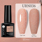 URSUGAR 7.5ml Solid Color Gel Polsih Classic Matte Glossy DIY Nail Art Trendy Reflective Glitter Nail Gel UV LED Soak Off Lootquake LLC