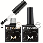 Morovan Gel Base Top Coat-Soak Off Gel Nail Polish ideal for beginners offers long-lasting UV glossy shine Perfect for home use Lootquake LLC