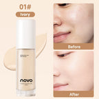 Hyaluronate Liquid Foundation,Long-Lasting Concealer Bb Cream,Vitamin E Nourishing,Water-Resistan,Buildabl,Improves Uneven Skin Lootquake LLC