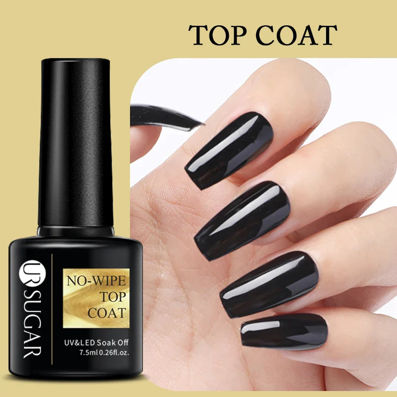 URSUGAR 7.5ml Solid Color Gel Polsih Classic Matte Glossy DIY Nail Art Trendy Reflective Glitter Nail Gel UV LED Soak Off Lootquake LLC