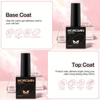 Morovan Gel Base Top Coat-Soak Off Gel Nail Polish ideal for beginners offers long-lasting UV glossy shine Perfect for home use Lootquake LLC