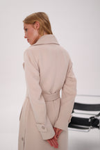 Camille Cashmere Blend Coat in Beige - SJB-DIAMOND ELITES