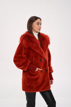 Genuine Lama Fur Peruvian Wool Coat - SJB-DIAMOND ELITES