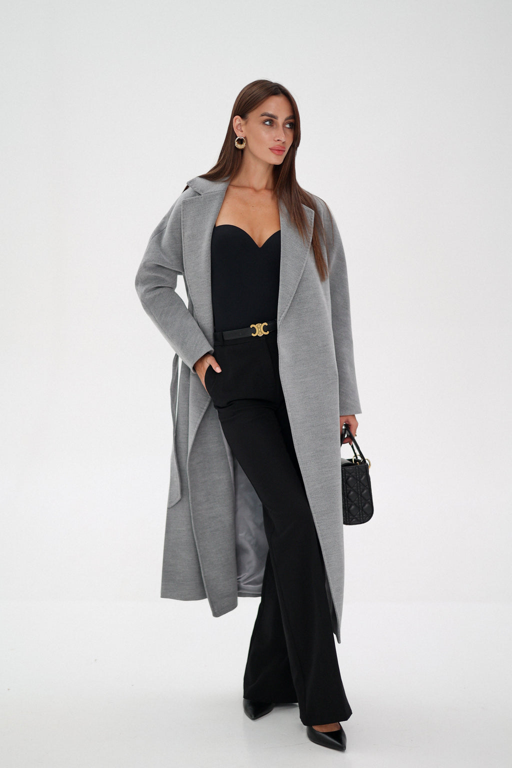 Pre-Order. Re-Stock Ships February 2026. Cambridge Comfort Wraparound Wool Cashmere Coat - SJB-DIAMOND ELITES
