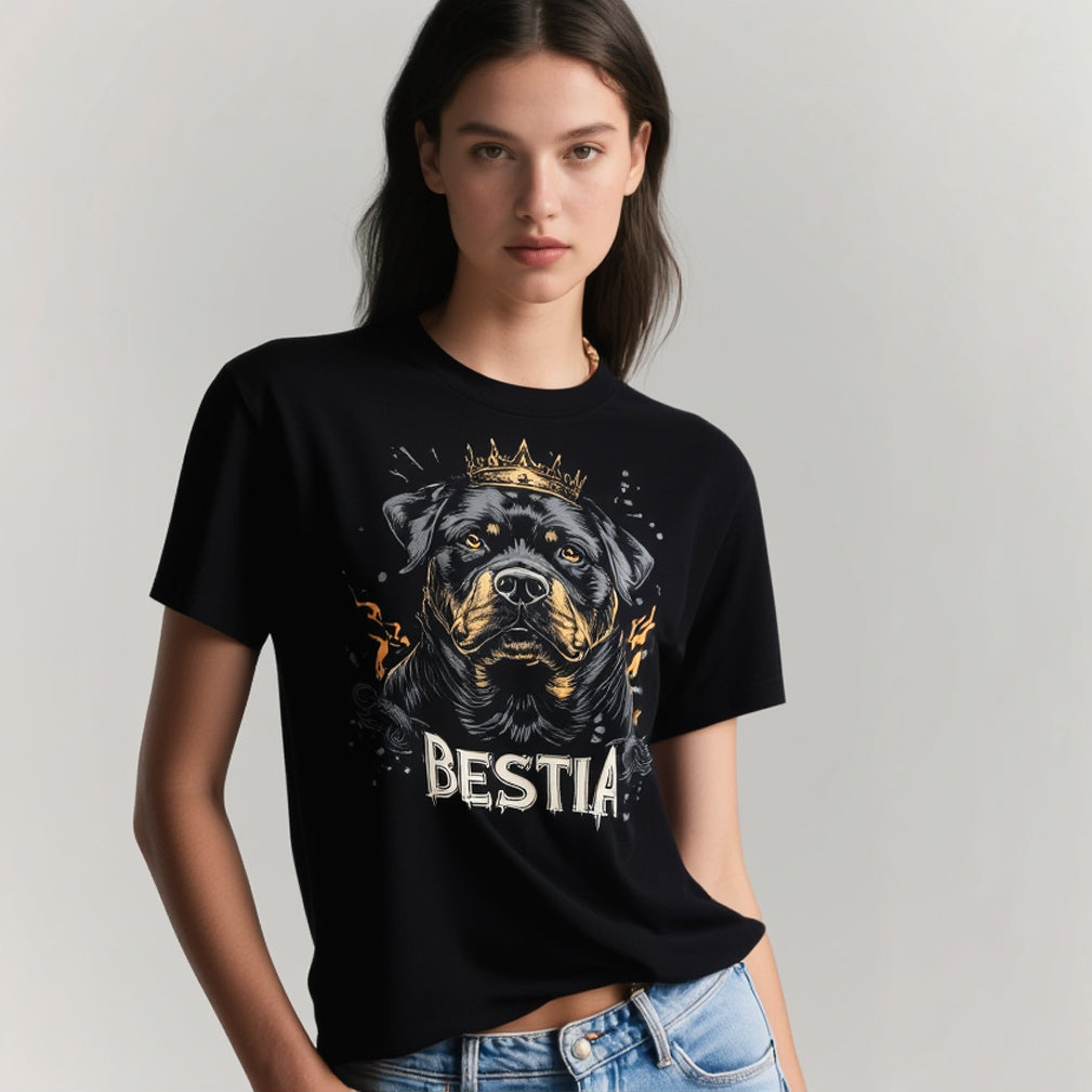 Rottweiler T-shirt Black Bestia Dog Gear