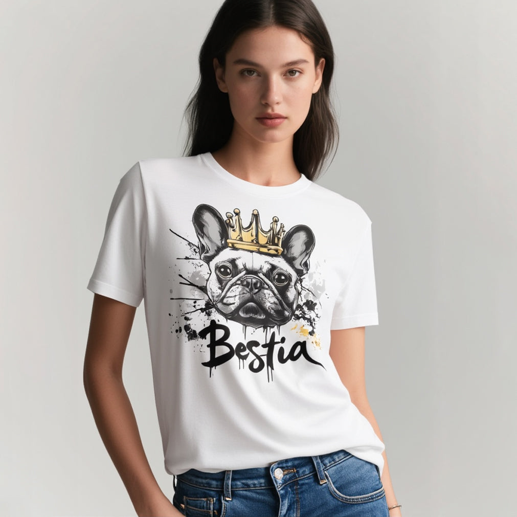 French Bulldog T-shirt White Bestia Dog Gear
