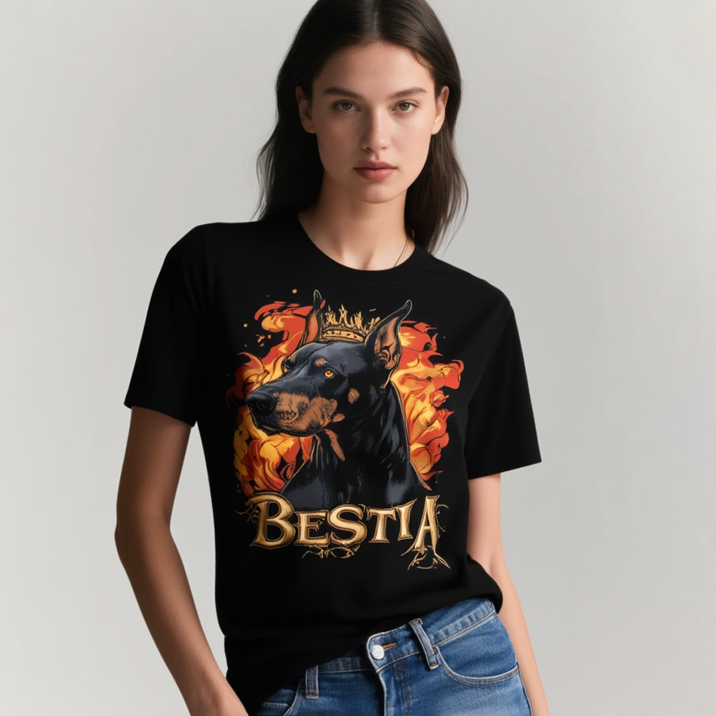 Dobermann T-shirt Black Bestia Dog Gear