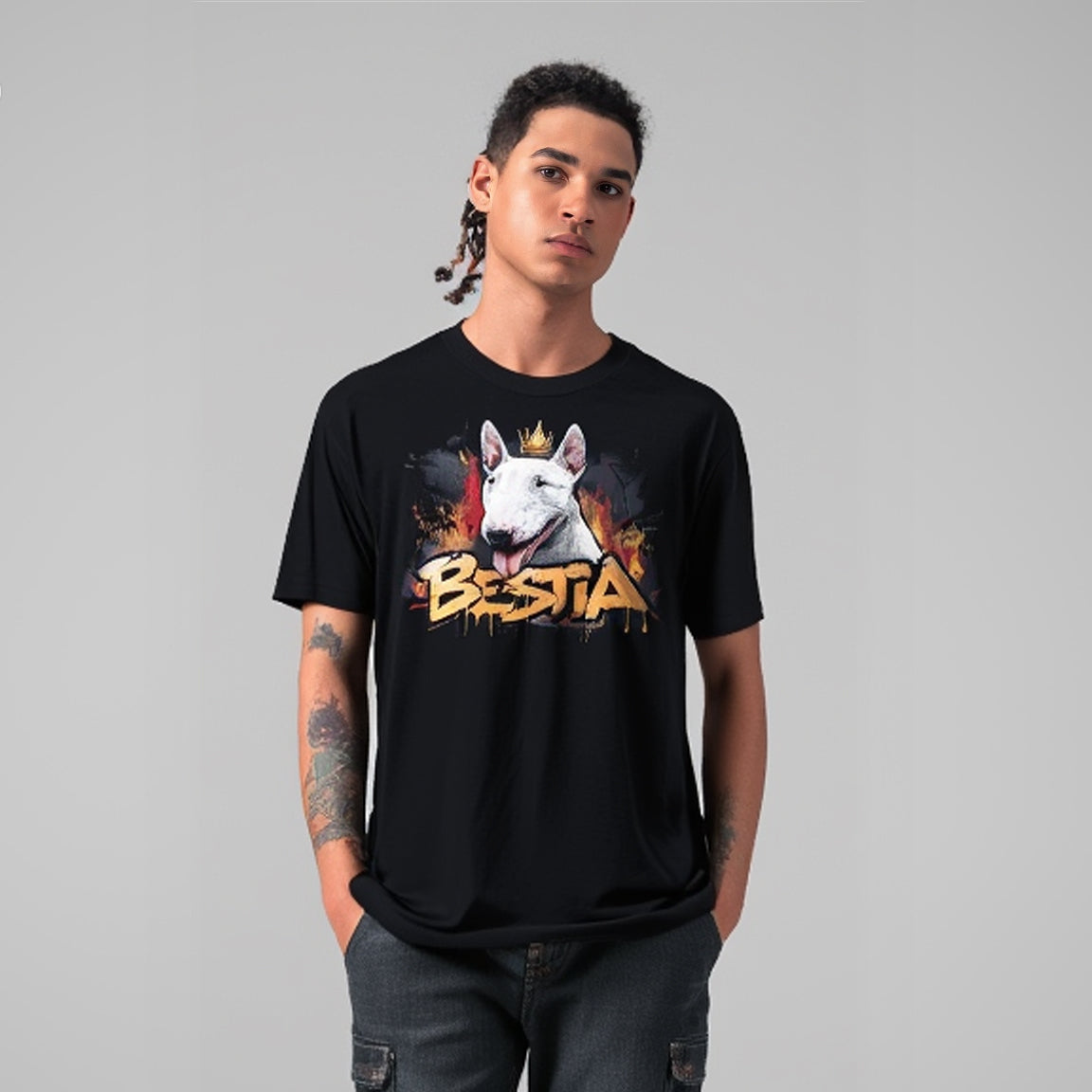 Bull Terrier T-shirt Black Bestia Dog Gear