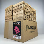 FiveOaks Firewood Pizza Oven Wood for Wood Fire Pizza Oven Mini Hickory Firewood. 5 Inch Hickory Wood (1000 Cubic Inches) ~5" Kiln Dried Firewood for Ooni Pizza Ovens Gozney Bertello Pizza Oven