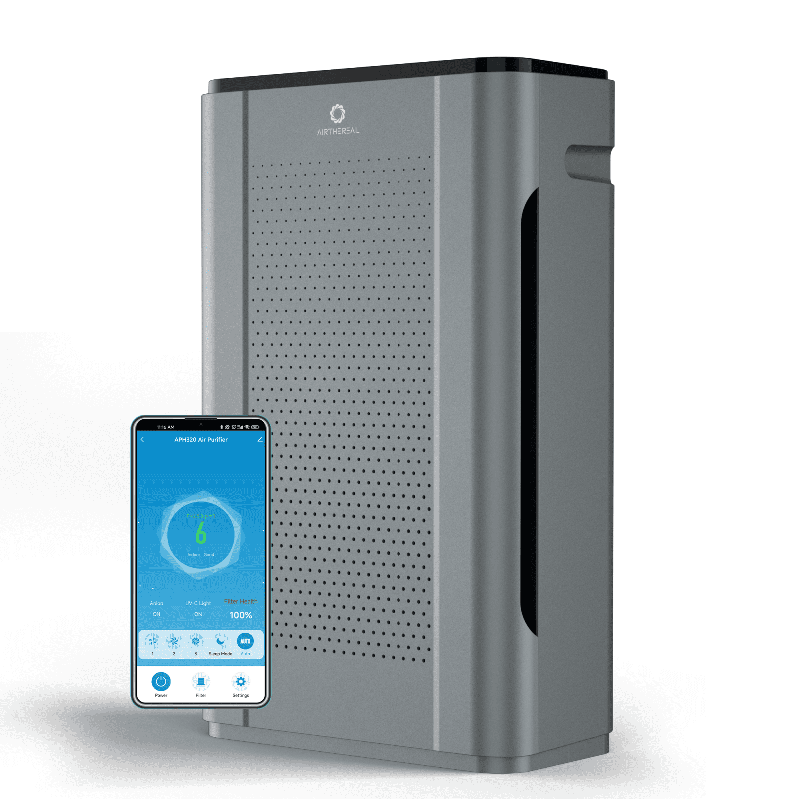 Pure Morning APH320 Smart WiFi Air Purifier Airthereal