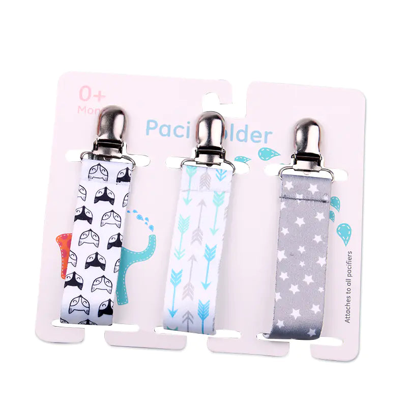 Cartoon Pattern Baby Pacifier Teether Pack of Three Pi-Mart