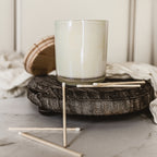 Rustic Handmade Wooden Stand Tray - Display Base, Candle And Soap Holder