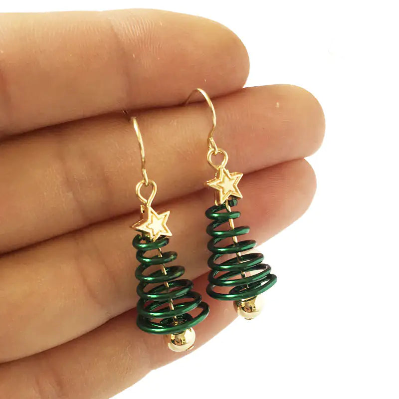 Christmas Earrings Tree Star DIY Earrings Lootquake LLC
