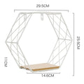 Minimalist Hexagonal Iron Wall Shelf for Decoration Lootquake LLC