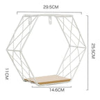 Minimalist Hexagonal Iron Wall Shelf for Decoration Lootquake LLC
