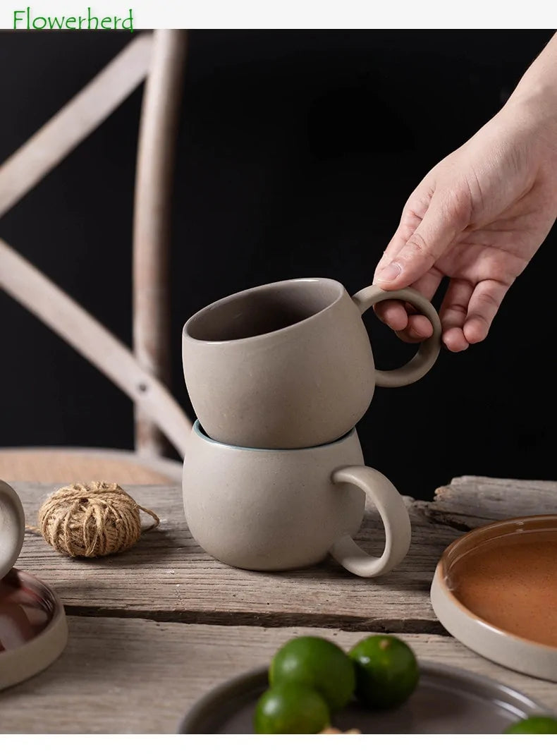 Coffee Mug with Saucer Ceramic Pi-Mart