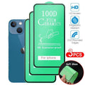 3PCS 100D Ceramic Protective Glass For iPhone 14 13 12 Mini 11 Pro XR XS Max X 8 7 Plus SE 2020 Soft Screen Protector Film Series Tempered Glass Screen Protector Stevvex
