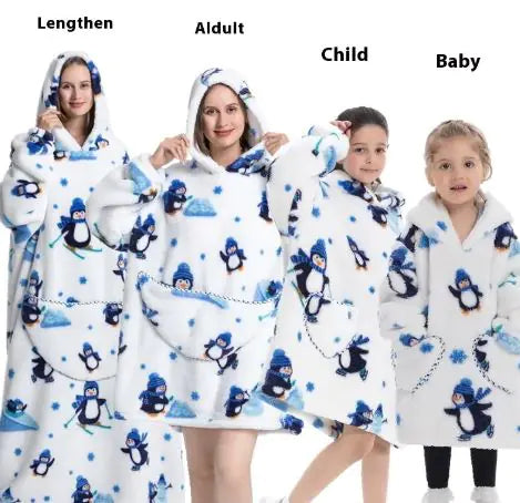 Lazy Blanket Hoodie Family Party Gift Pi-Mart
