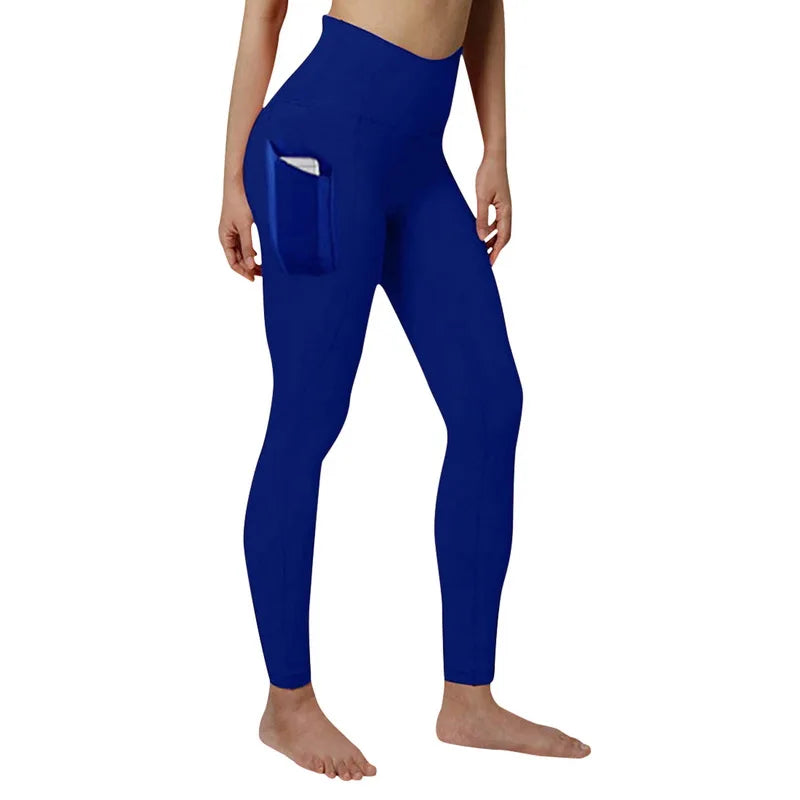 High Waist Elastic Workout Leggings Tummy Control THRIXINE