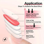 Morovan Gel Base Top Coat-Soak Off Gel Nail Polish ideal for beginners offers long-lasting UV glossy shine Perfect for home use Lootquake LLC