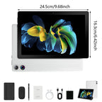 A10L 10 Inch Android Tablet 12GB RAM 64GB ROM IPS HD Touch Screen with Keyboard Case Mouse Stylus 8 in 1 Tablet Kit Lootquake LLC