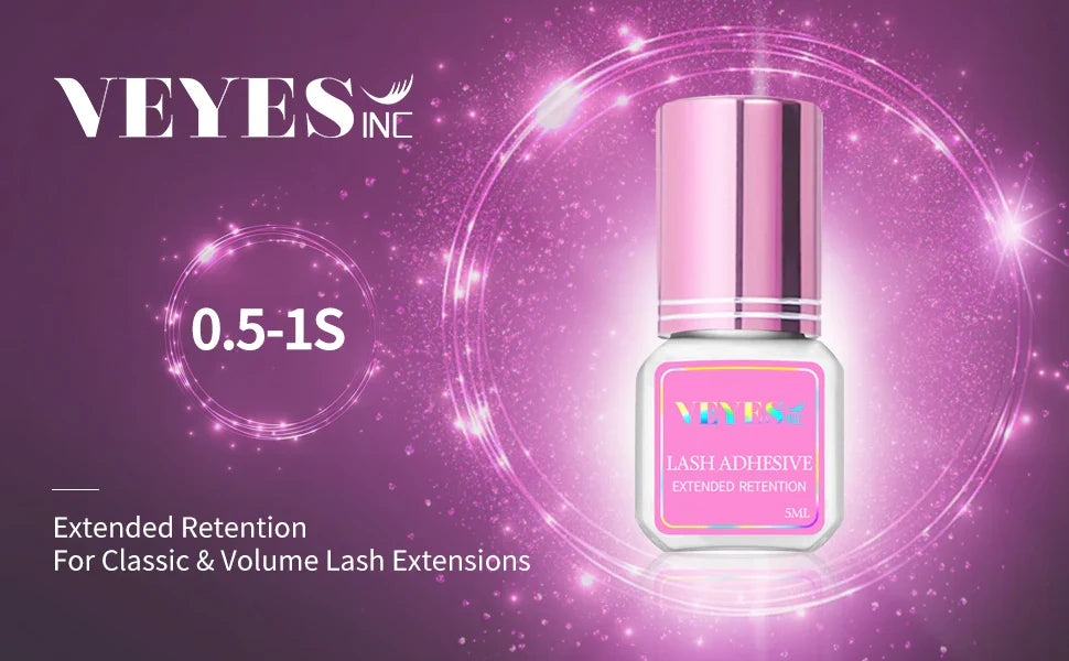 Veyes Inc 5ml Eyelash Extensions Glue Veyelash 1-2 Second Fast Drying Lash Adhesive 7 Weeks Retention Volume Glue Makeup Tools Lootquake LLC