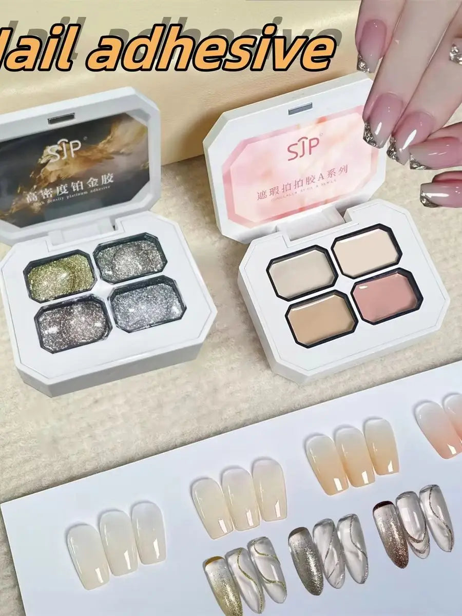 4 Colors Solid Nail Polish Palette Peelable UV/LED Polish Lacquer Salon Gel Nail Art Varnish Thanksgiving Gifts Lootquake LLC