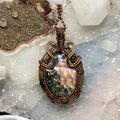 Abalone Wire Wrap Crystal Pendant - SJB-DIAMOND ELITES
