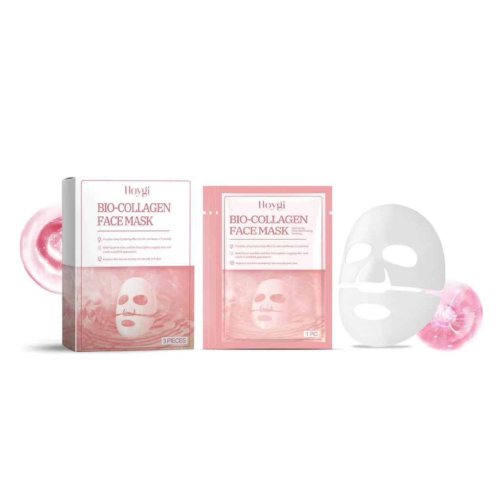 Bio-Collagen Real Deep Mask Hydrolyzed Collagen Soluble Rejuvenation Pore Shrinking  Brightening Refresh Moisturizing Sheet Mask Lootquake LLC