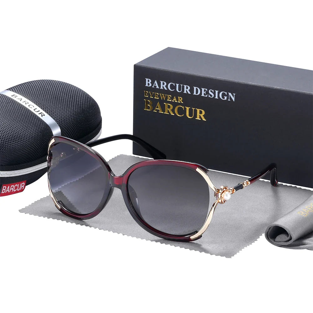 BARCUR Sunglasses Trendy Butterfly Design Fashion Women Sunglasses Polarized Lens Ladies Sun Glasses UV400 Protection for Hot Summer Days Stevvex