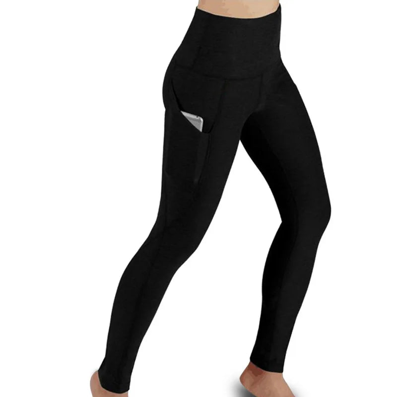 High Waist Elastic Workout Leggings Tummy Control THRIXINE