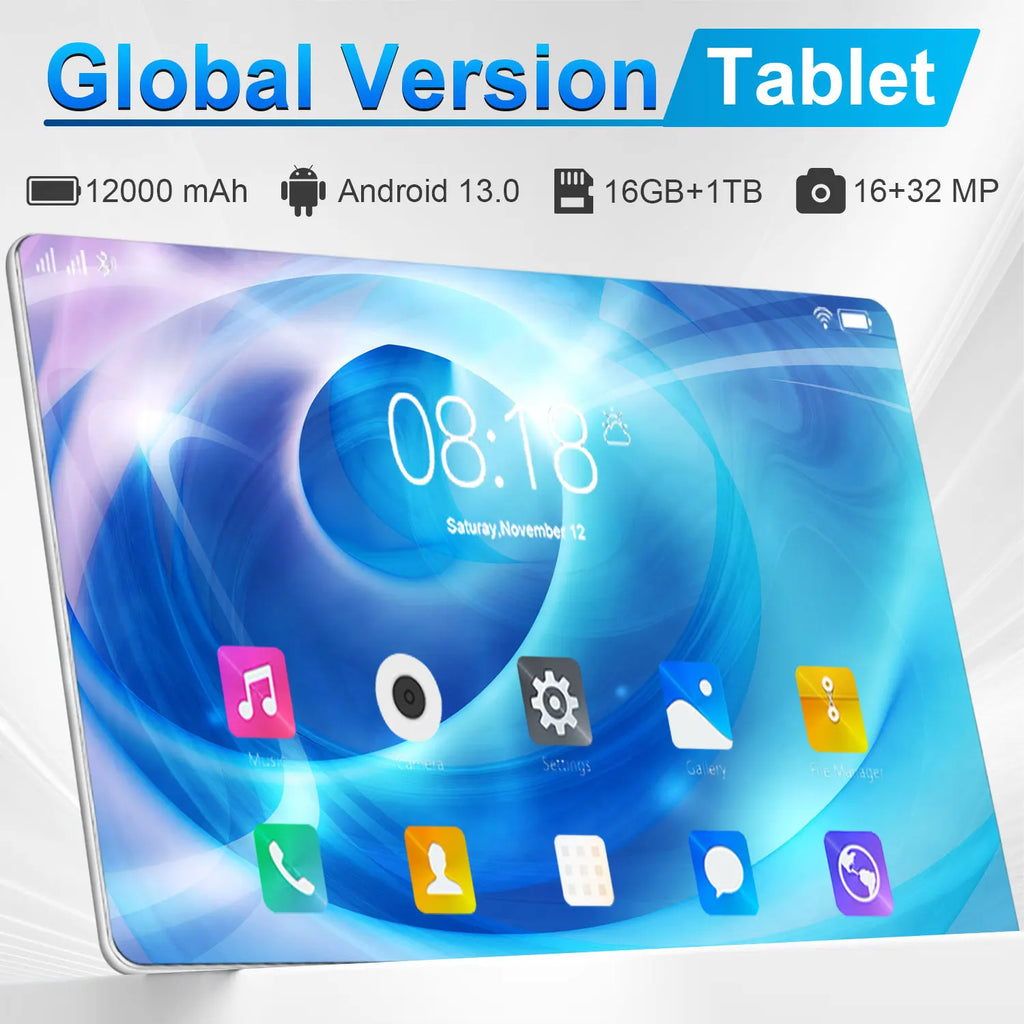 5G 2025 New Global Version 10.36 Inch tablet android 16GB+1TB ROM 16+32MP 12000mAh  Android13.0 Dual Sim Card GPS Bluetooth WIFI Lootquake LLC