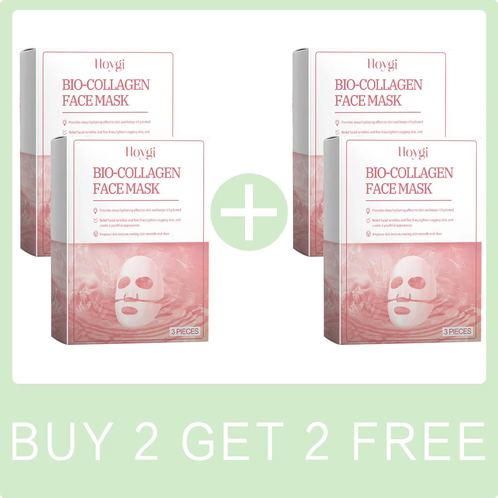 Bio-Collagen Real Deep Mask Hydrolyzed Collagen Soluble Rejuvenation Pore Shrinking  Brightening Refresh Moisturizing Sheet Mask Lootquake LLC