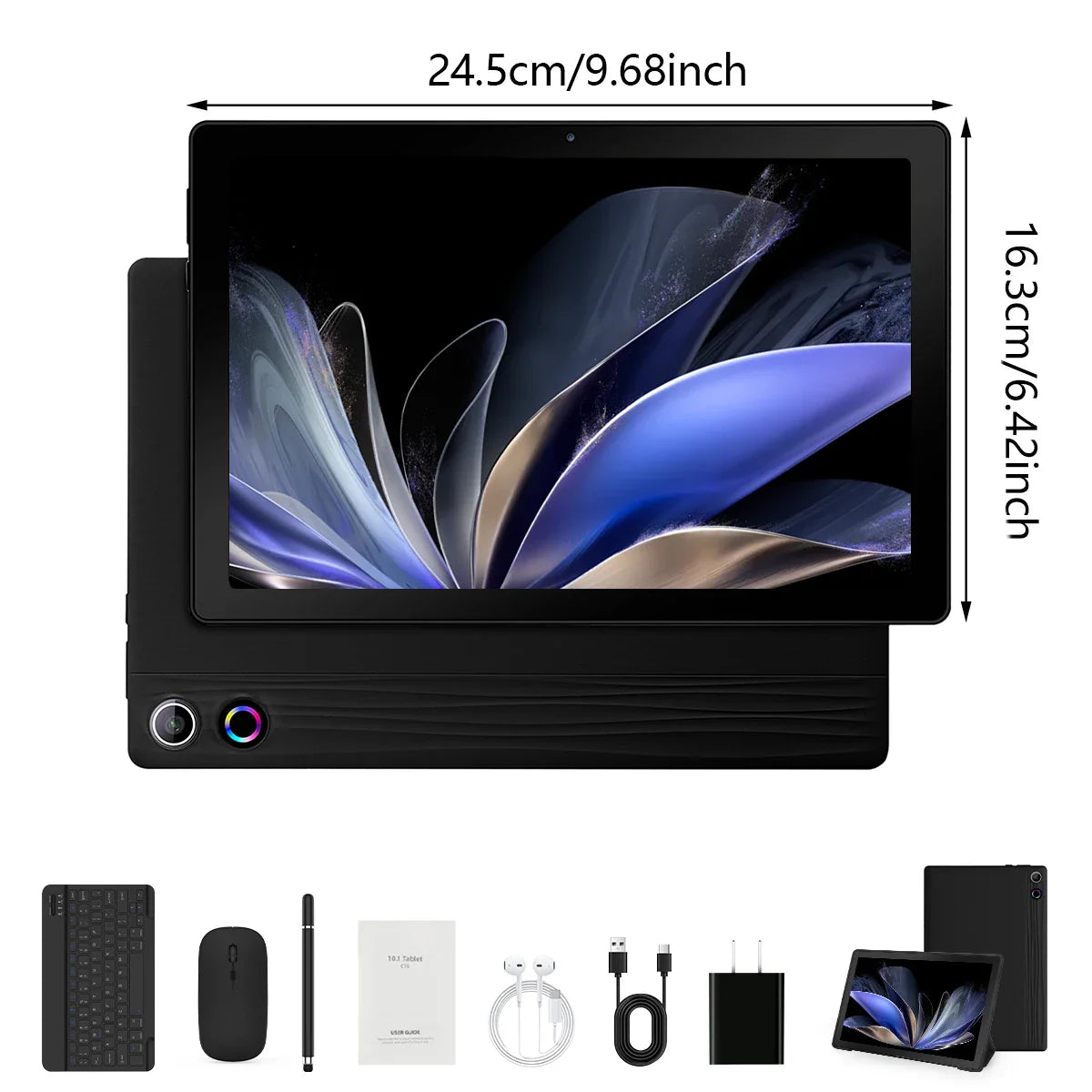 A10L 10 Inch Android Tablet 12GB RAM 64GB ROM IPS HD Touch Screen with Keyboard Case Mouse Stylus 8 in 1 Tablet Kit Lootquake LLC