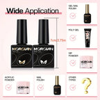 Morovan Gel Base Top Coat-Soak Off Gel Nail Polish ideal for beginners offers long-lasting UV glossy shine Perfect for home use Lootquake LLC