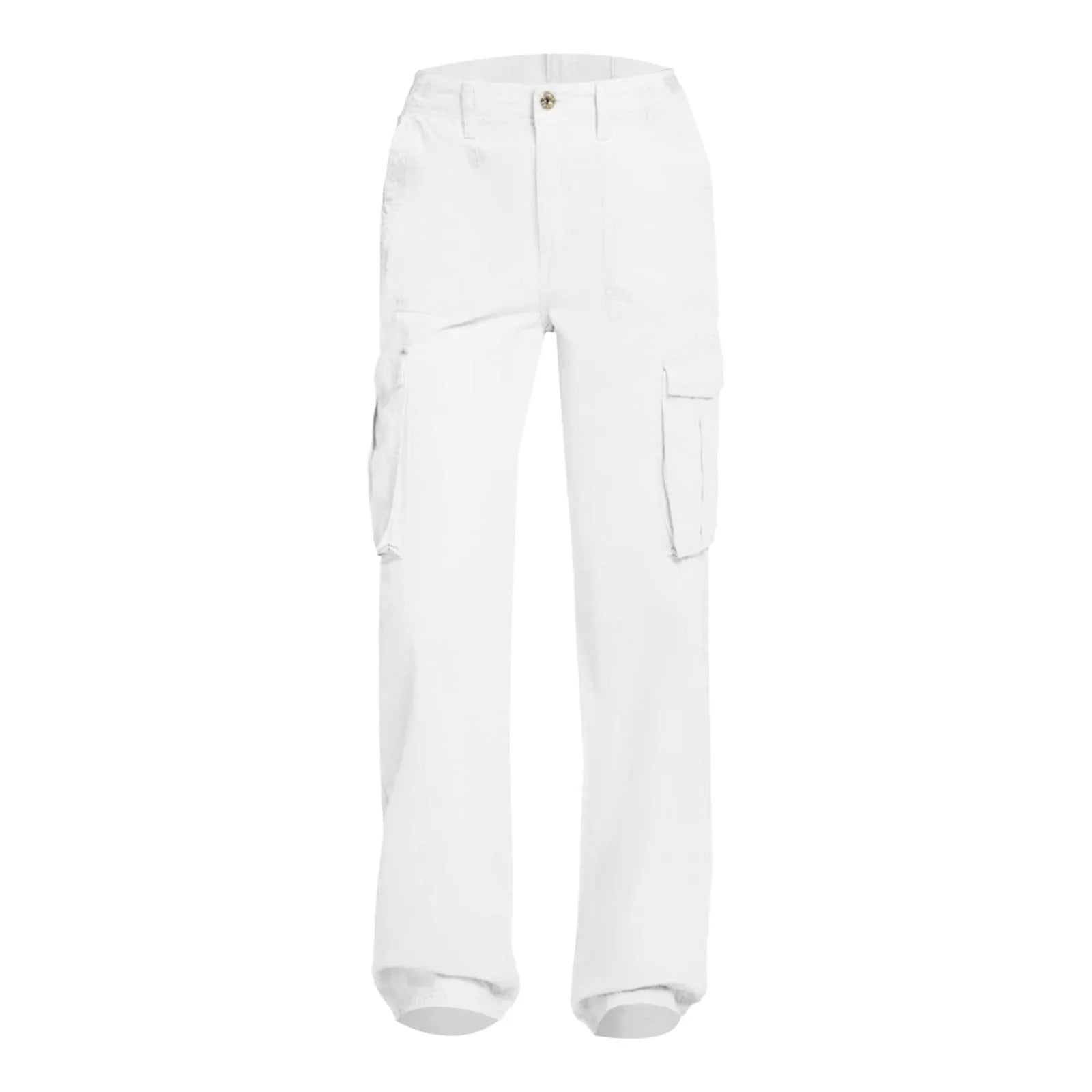 Adjustable Cargo Pants Women Straight Fit Baggy Wide Leg High Waist Pants Pockets Retro Street Style Casual Trousers - SJB-DIAMOND ELITES